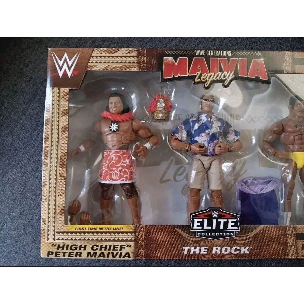 WWE Mattel Elite Rock, Rocky Johnson, Peter Maivia WWE Generations Legacy 3-Pack